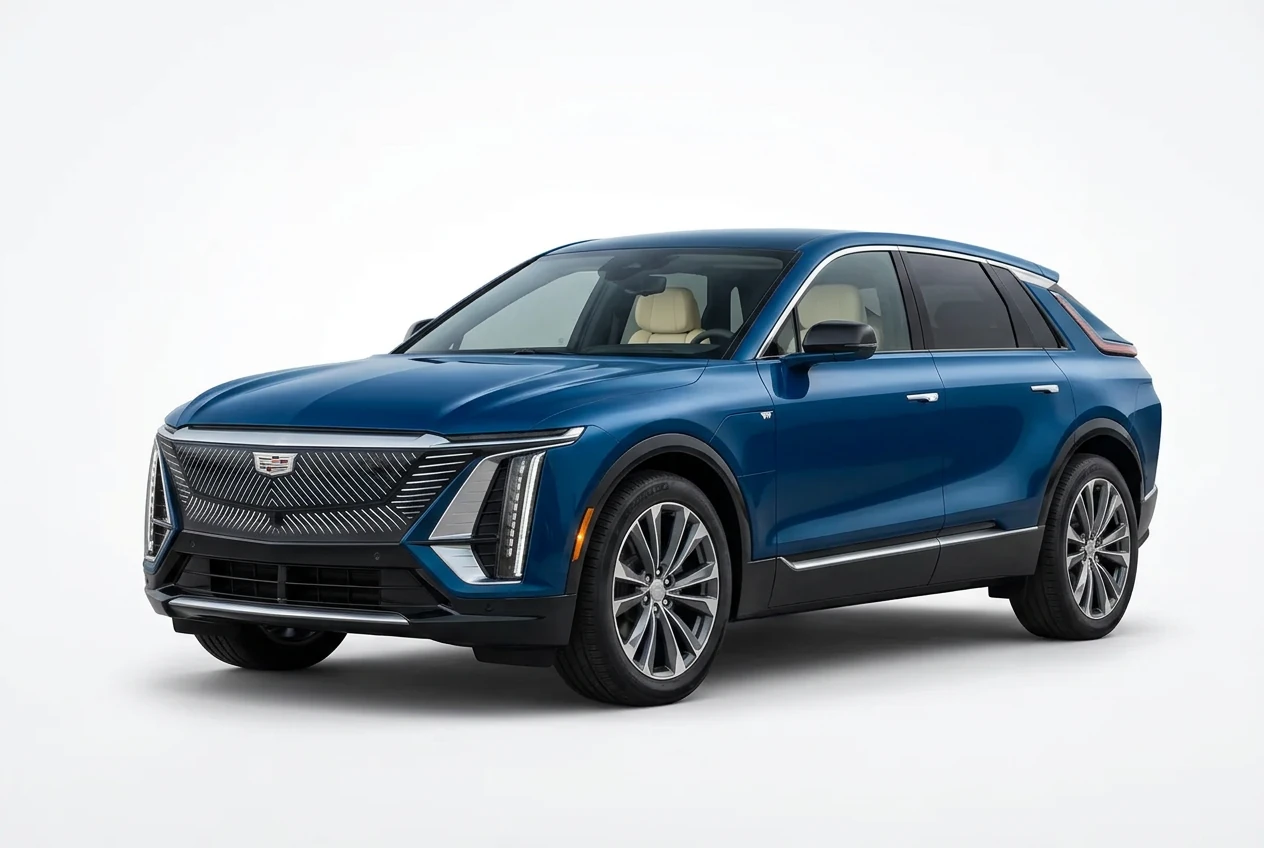 Cadillac Lyriq on a white background