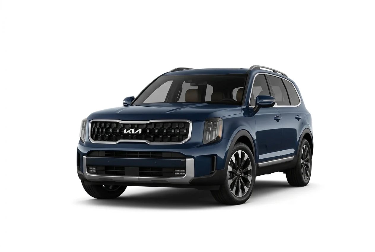 Kia Telluride on a white background