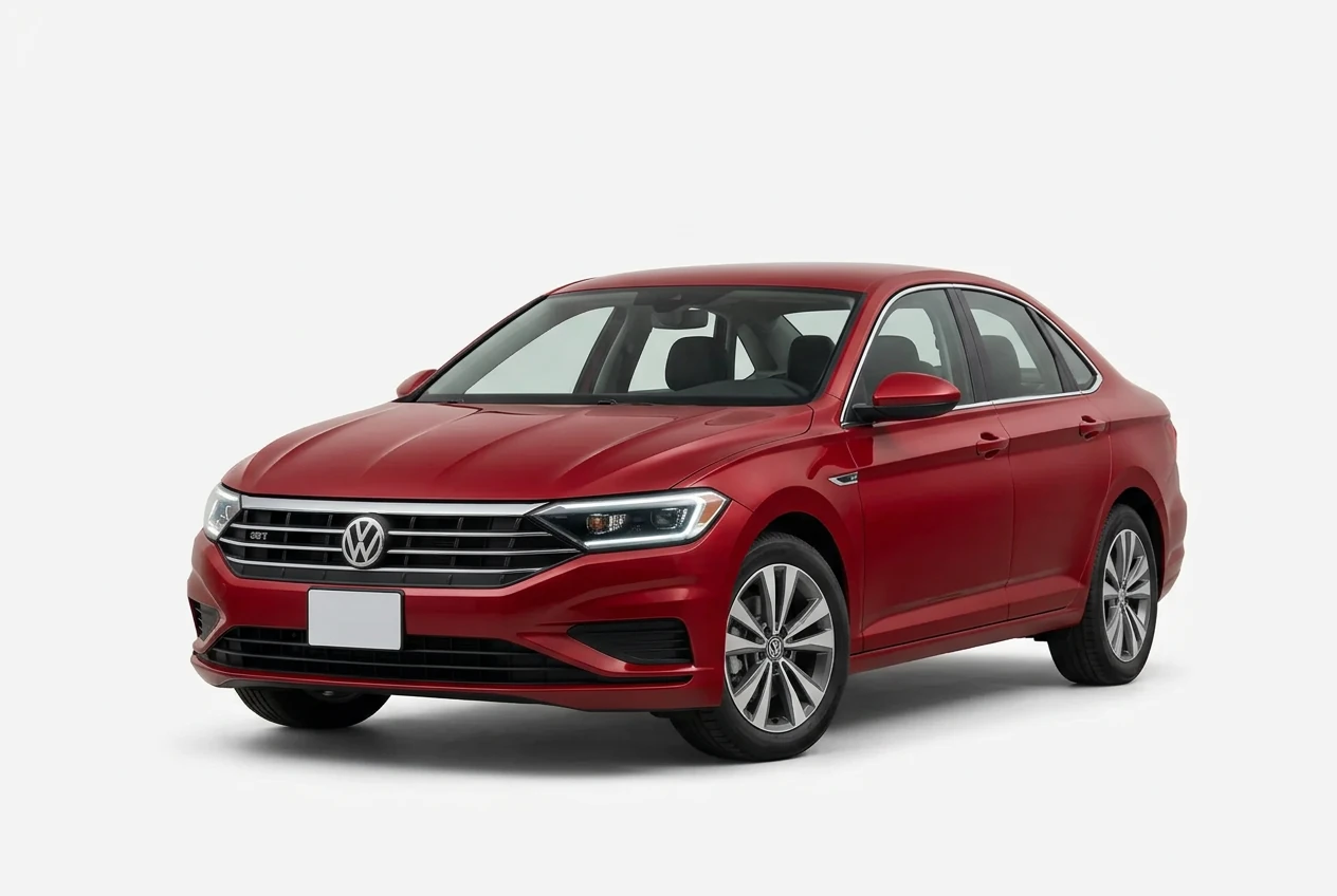Volkswagen Jetta on a white background