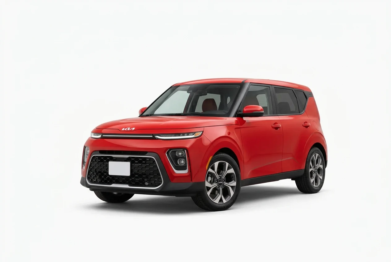 Kia Soul on a white background