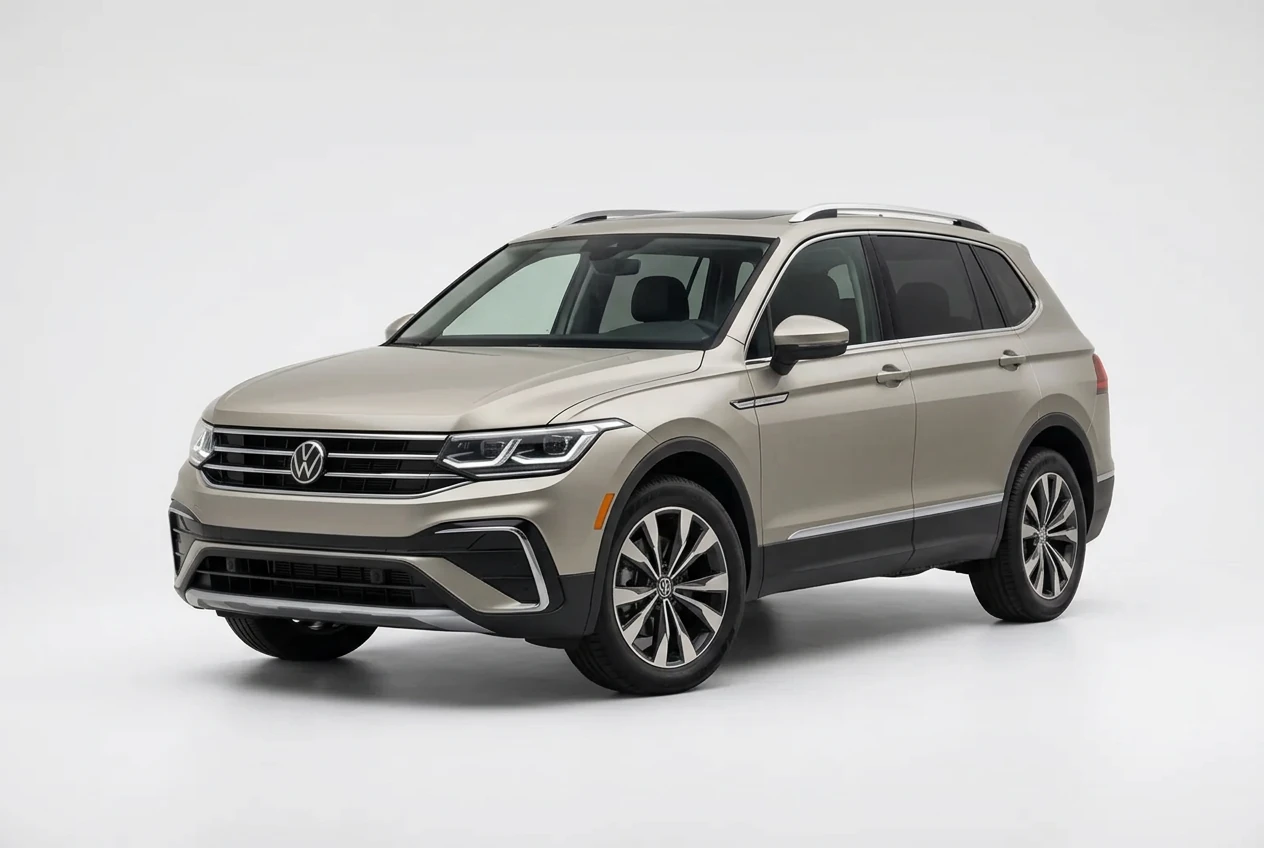 Volkswagen Tiguan on a white background