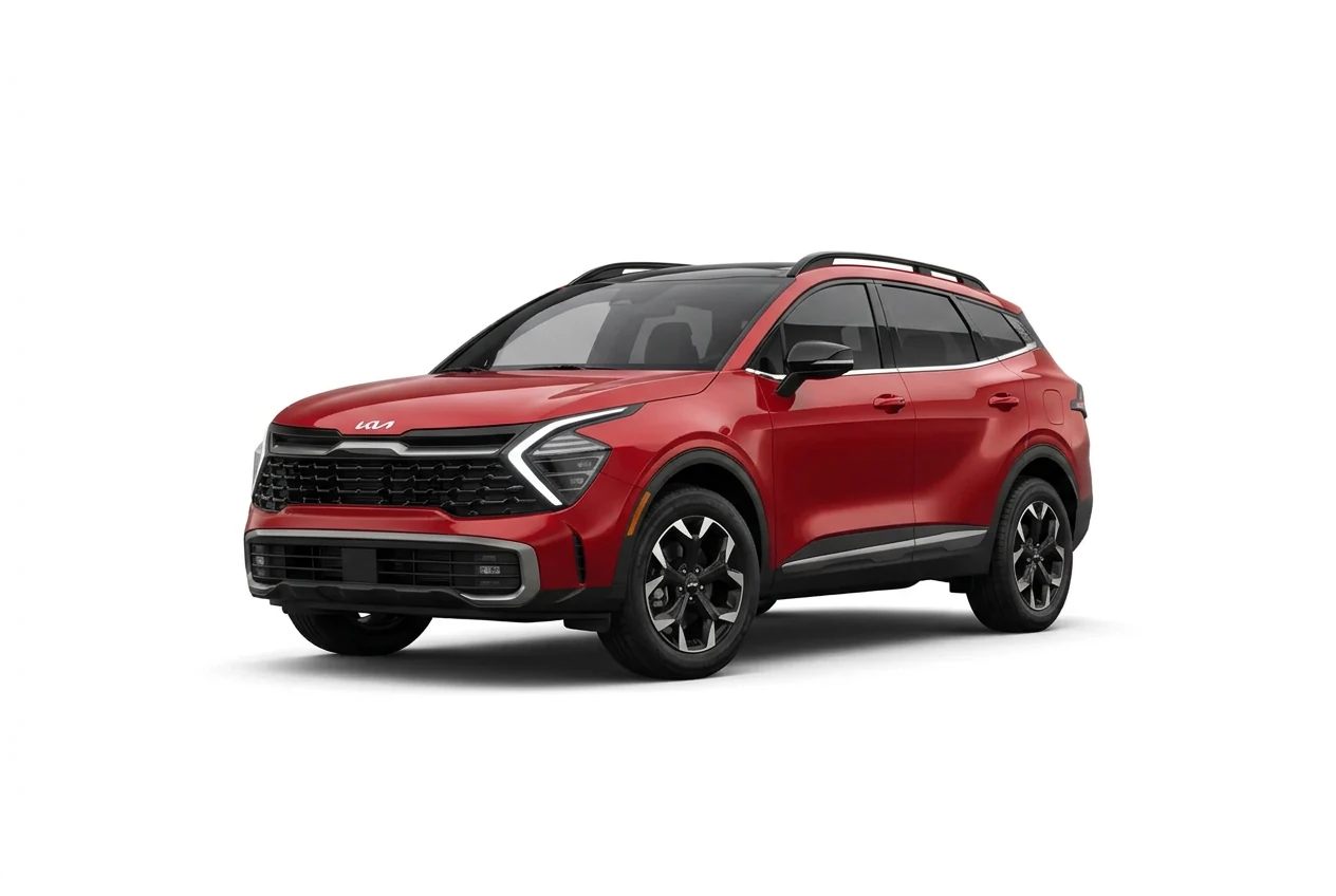 Kia Sportage on a white background