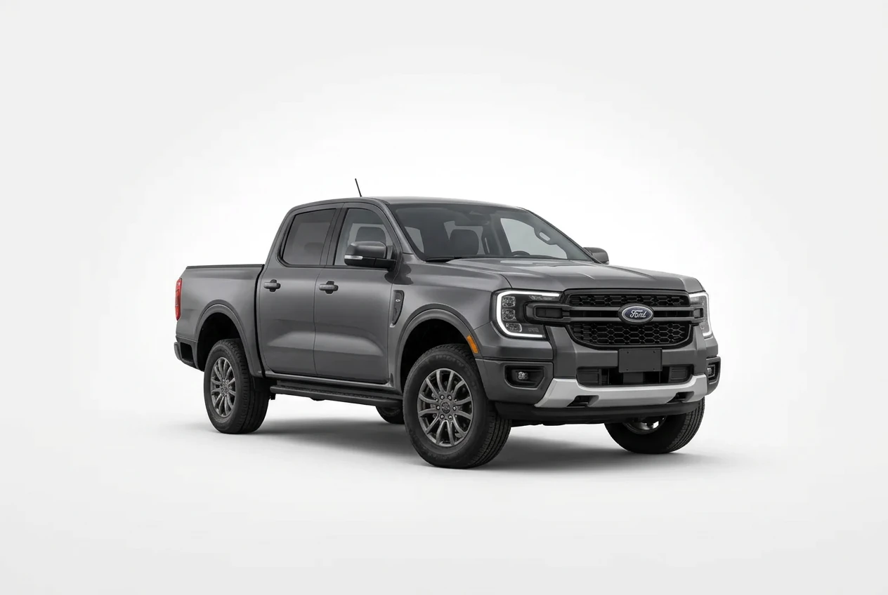 Ford Ranger on a white background