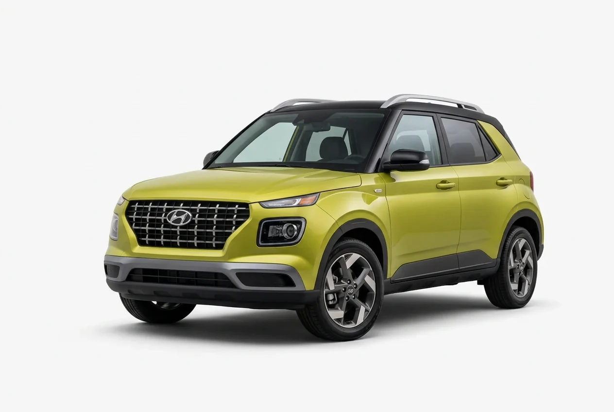 Hyundai Venue on a white background