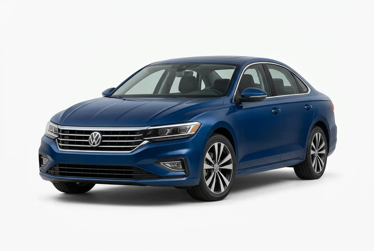 Volkswagen Passat on a white background