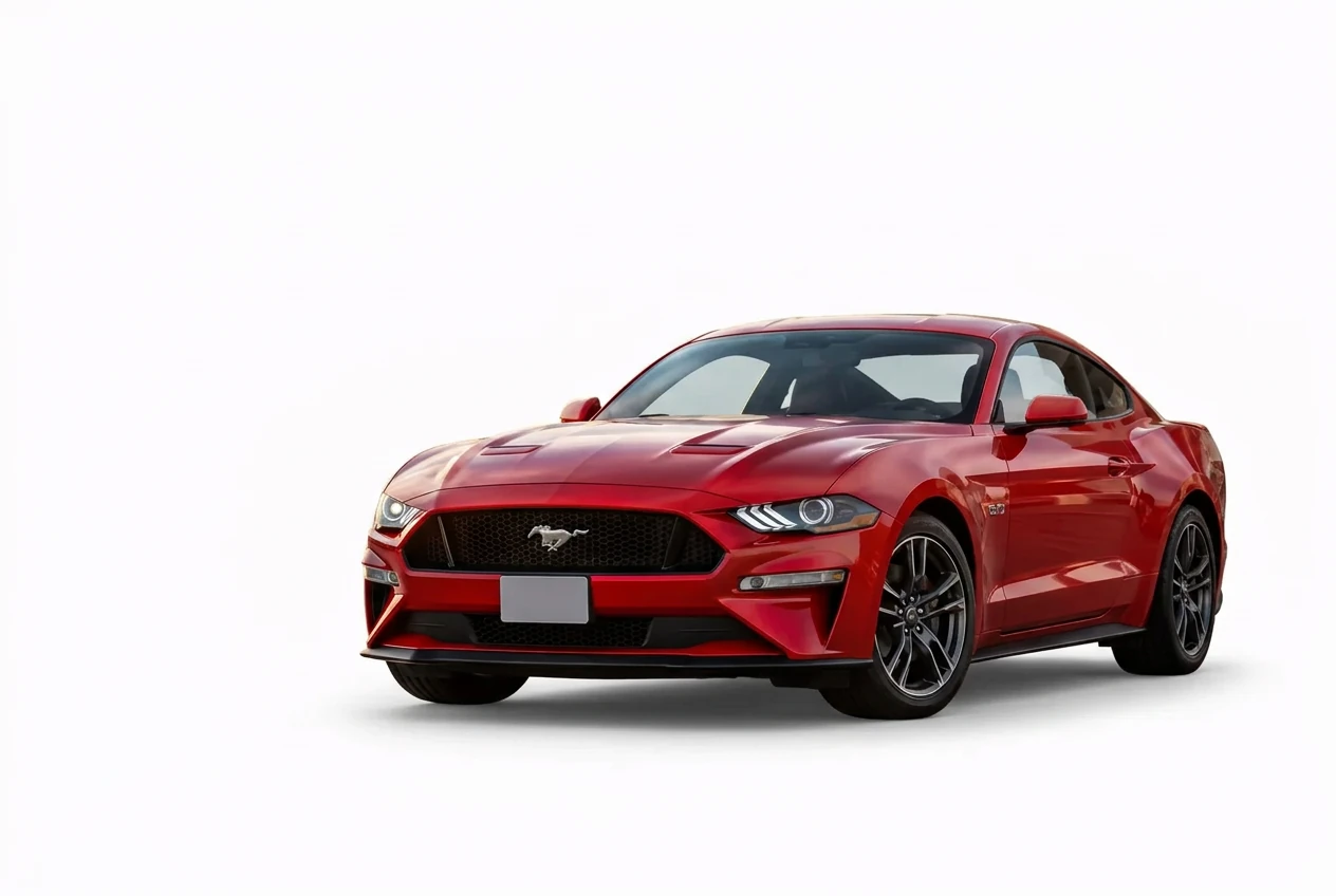Ford Mustang on a white background