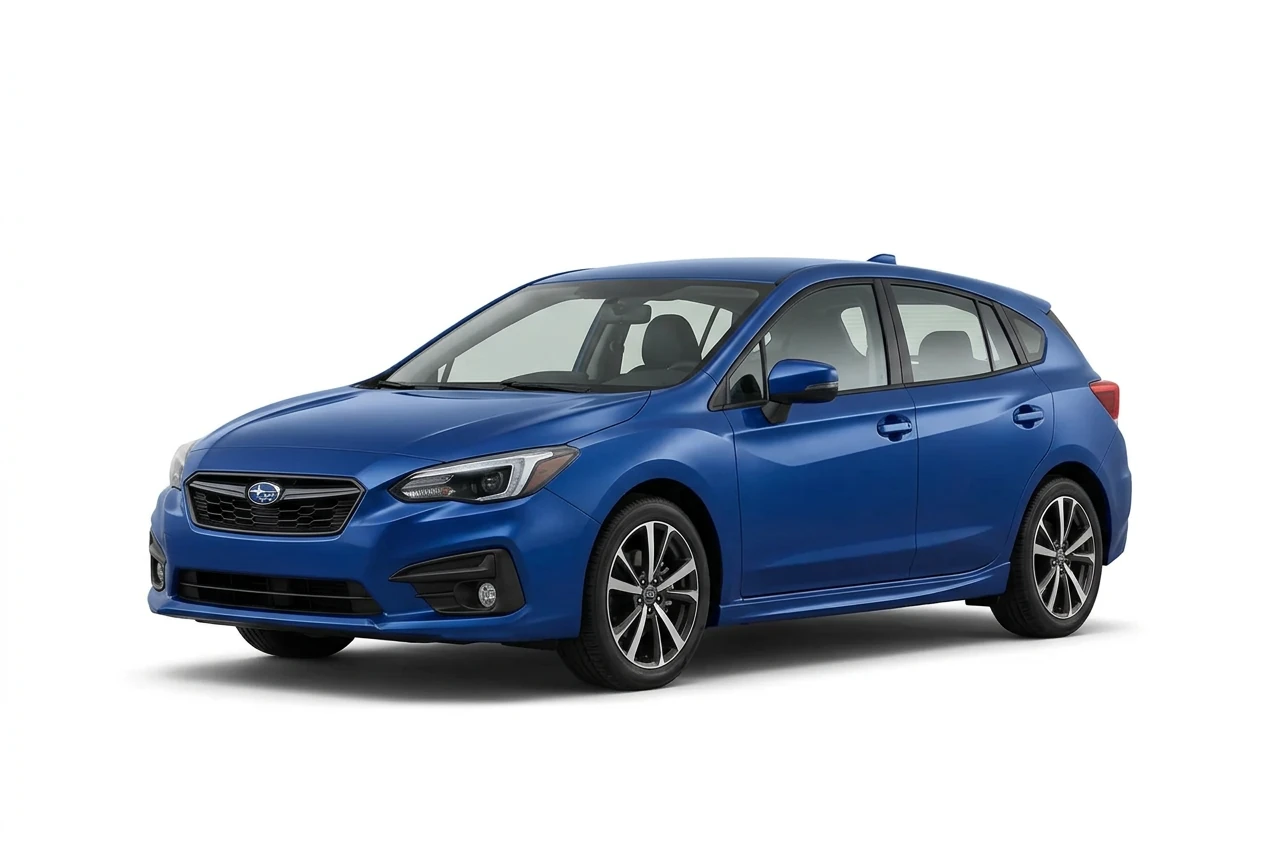 Subaru Impreza on a white background