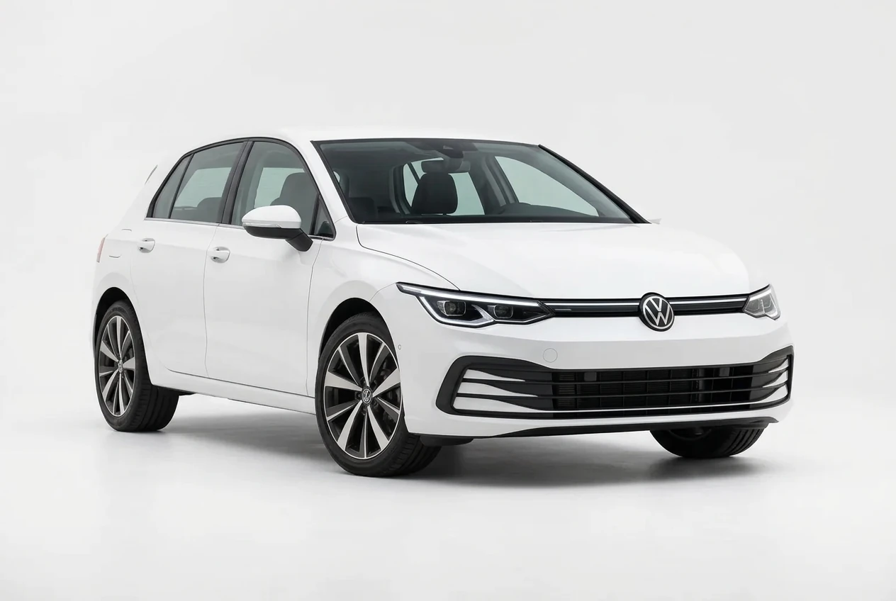 Volkswagen Golf on a white background