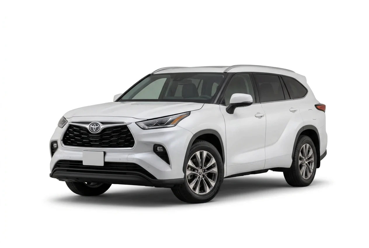 Toyota Highlander on a white background