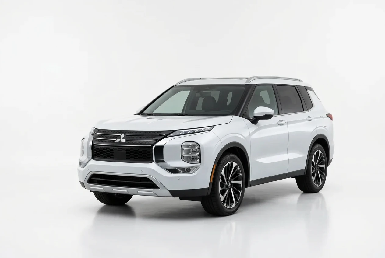 Mitsubishi Outlander on a white background