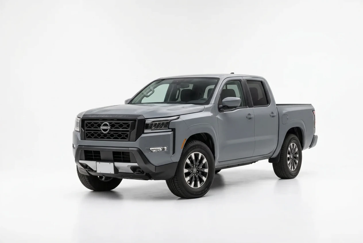 Nissan Frontier on a white background