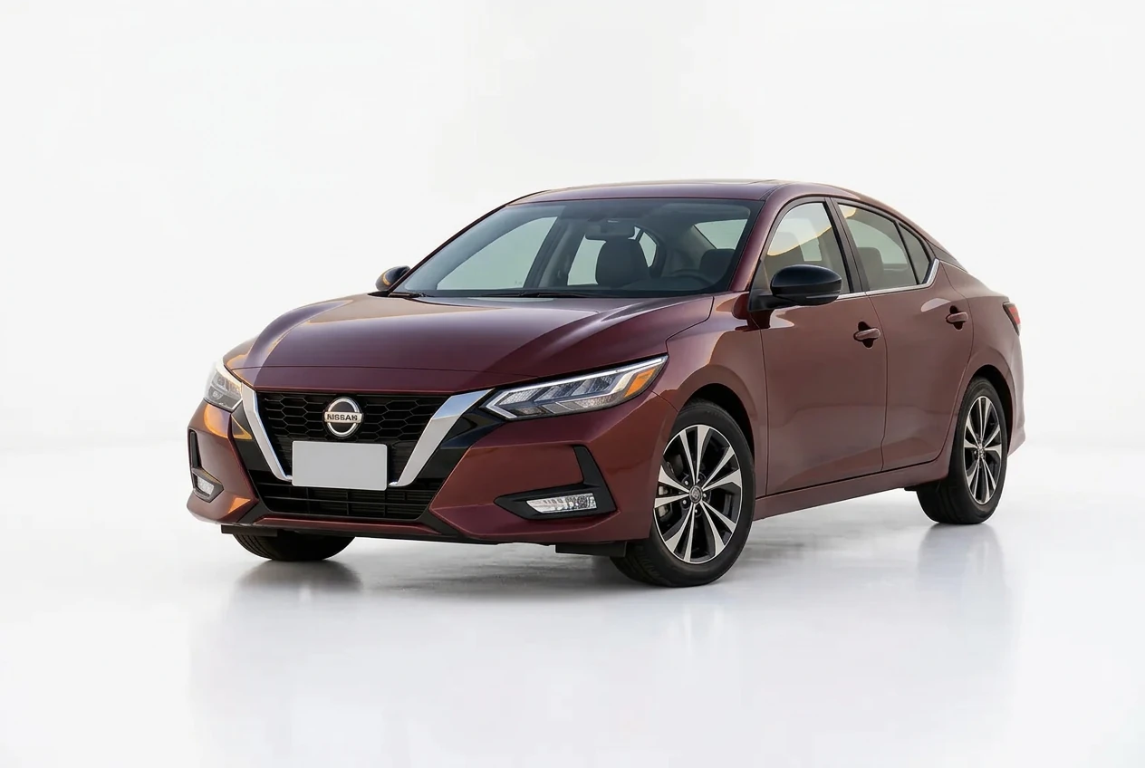 Nissan Sentra on a white background