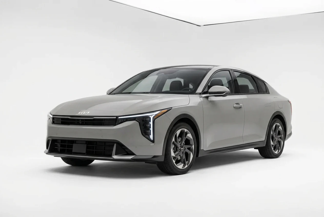 Kia K4 on a white background