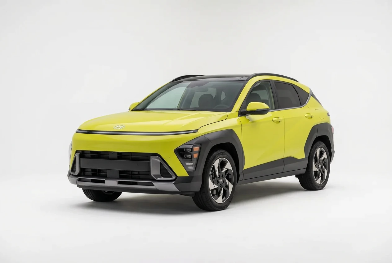 Hyundai Kona on a white background