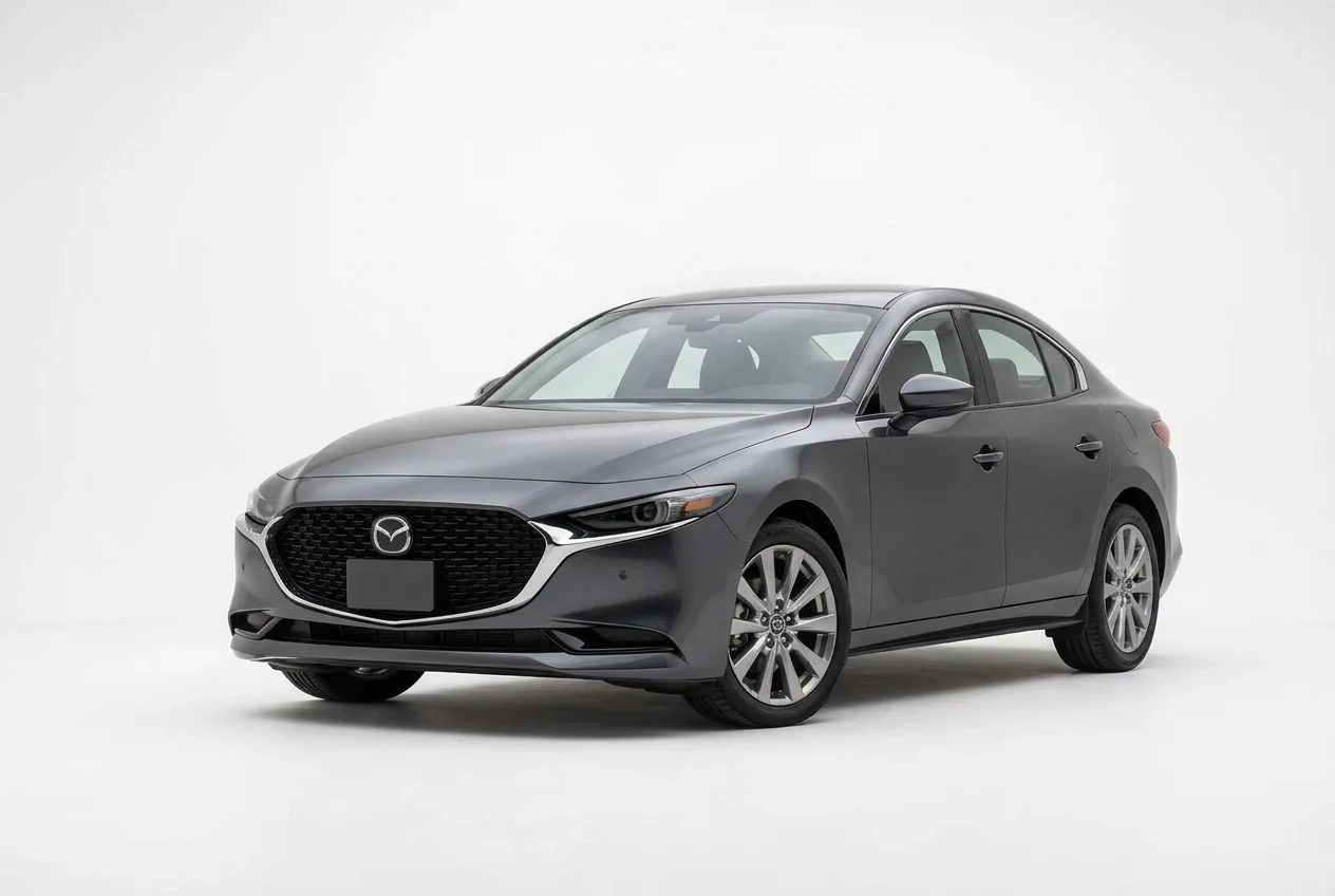 Mazda Mazda3 on a white background
