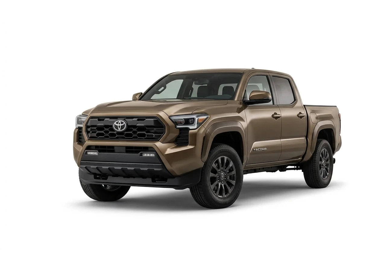Toyota Tacoma on a white background